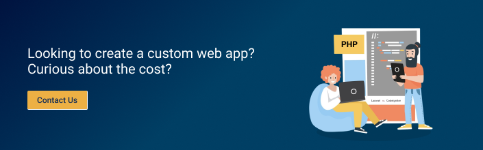 cost to develop web app